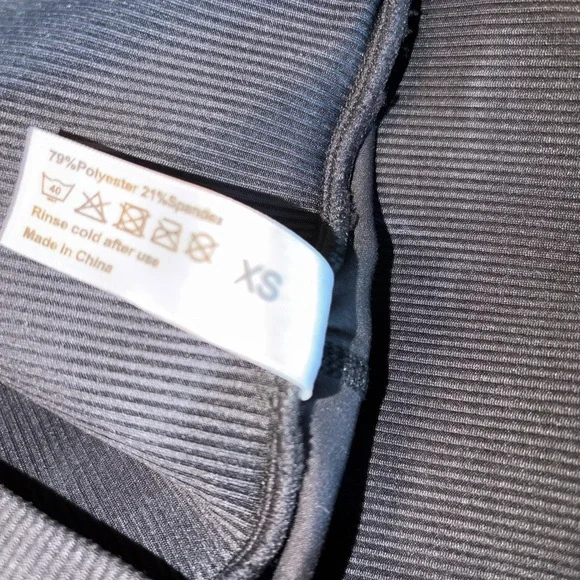 Skinnify Wide Leg Ribbed Pants XS Black Resistance Band Stretch EUC - Picture 2 of 4